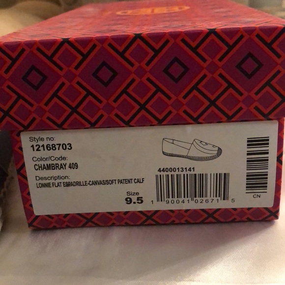 Tory Burch Blue Lonnie Flat Espadrilles Gently Use - Picture 8 of 8